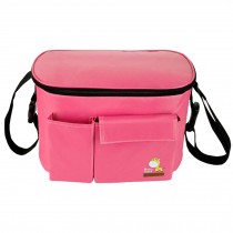 Stroller Hanging Bag Waterproof Multifunctional Organizer with Lid,Pink