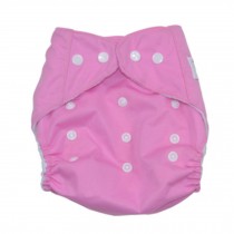 Summer Grid Baby Cloth Diaper Cover Adjustable Size Pink