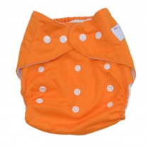 Summer Grid Baby Cloth Diaper Cover Adjustable Size Orange