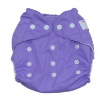 Summer Grid Baby Cloth Diaper Cover Adjustable Size Purple
