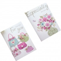 Set of 10 Lovely Cards Thank You Greeting Card Assortment,Flowers&Bags