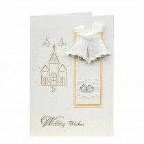 Set of 10 3D Cards Wedding Accessories Thank You Note Cards,Bell