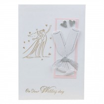 Set of 10 3D Cards Wedding Accessories Thank You Note Cards,Wine Glass