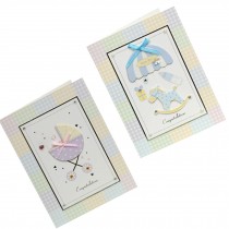 Lovely Baby Thank You Cards Baby Shower Set of 10 3D Cards,TwinKids