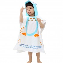 Childrens Cute And Fashion Style Hooded Bath Towel Bathrobes Owl