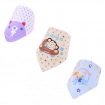 Funny  Babies and Toddlers Bibs Fashion Scarf Set of 3,Purple Bear