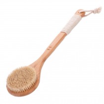100% Natural Boar Bristle Long Handle Wooden Bath Body Back Brush
