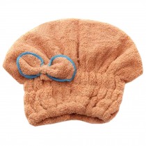 Super-Absorbent Soft Dry Hair Cap Shower Cap Female Dry Hair Towel Coffee