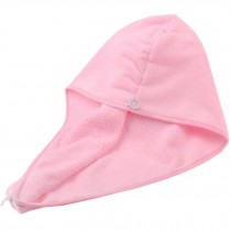 Super-Absorbent Dry Hair Cap Shower Cap Female Dry Hair Towel Light Pink