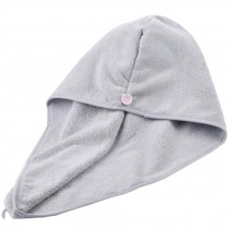 Super-Absorbent Dry Hair Cap Shower Cap Female Dry Hair Towel Light Gray