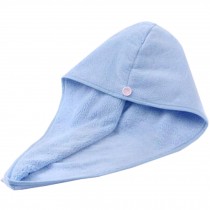 Super-Absorbent Dry Hair Cap Shower Cap Female Dry Hair Towel Light Blue