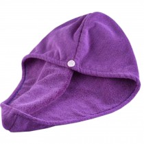 Super-Absorbent Dry Hair Cap Shower Cap Female Dry Hair Towel Purple
