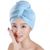 Super-Absorbent Dry Hair Cap Shower Cap Female Dry Hair Towel Sky Blue