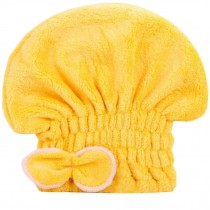 Super-Absorbent Dry Hair Cap Shower Cap Female Dry Hair Towel Yellow