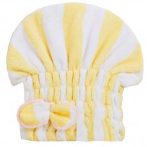 Super-Absorbent Dry Hair Cap Shower Cap Female Dry Hair Towel Yellow Stripe