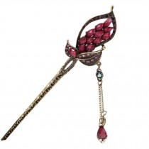 Retro Hair Decor Hair Stick Chinese-style Traditional Tassels Hair Clip Hair Pin #03 Purple