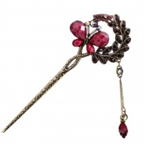 Retro Hair Decor Hair Stick Chinese-style Traditional Tassels Hair Clip Hair Pin #04 Purple