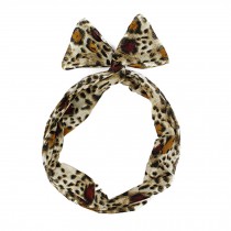 Summer Beach Wear Headband Rabbit Ears Vigorous Broad Width Leopard Pattern