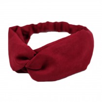 Wine Red Hair Bands Headband Cross Knot Elegant Summer Party Classical Wear
