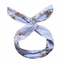 2 Pieces Sky Blue Gorgeous Headbands Ladies Girls White Flowers for Summer