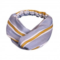 2 Pieces Headbands Yellow and Gray Straps Hair Bands Summer Beach Chic Style