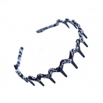 Set of 5 Handcraft Cloth Teeth Waves Headband Hair Band Hairbands Black