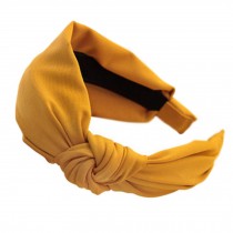 Womens Elegant Soft Cloth Headband Hair Band Hairband Accessory, Warm Yellow