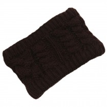 Womens Knitted Headband Knit Hat Cap Hairband Braided Headwrap Ear Warmer Coffee