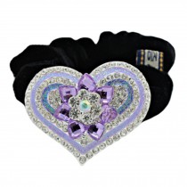 Stylish Ladies Headdress Elastics Hair Ties Hair Band Heart-shaped Purple