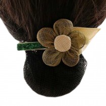 Retro Handicrafts Flower Ladies Bowtie Mesh Elastic Bun Cover Hairnets Hair, 2 with Fine Mesh
