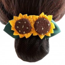 Retro Handicrafts Flower Ladies Bowtie Mesh Elastic Bun Cover Hairnets Hair, 3 with Fine Mesh