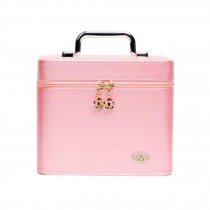 Stylish Professional Cosmetic Box Makeup Box Large Capacity Makeup Bags Pink