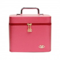 Stylish Professional Cosmetic Box Makeup Box Large Capacity Makeup Bags Wine Red