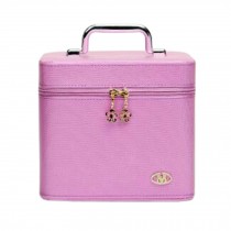Stylish Professional Cosmetic Box Makeup Box Large Capacity Makeup Bags Purple