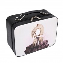 PU Cartoon Waterproof Cosmetic Box Makeup Box Makeup Bags Handbag, A