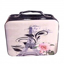 PU Romantic Tower Storage Bag Makeup Bags Makeup Box Cosmetic Box, L