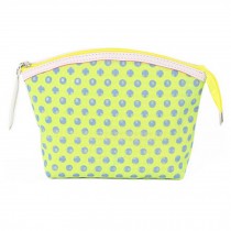 Portable Large Capacity Travel Cosmetic Bag Makeup Pouches Dot,Green