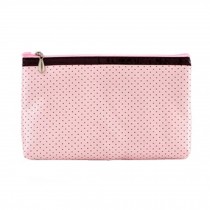 Mini Portable Travel Cosmetic Bag Makeup Pouches Small Dot,Pink
