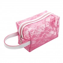 Transparent Portable Travel Cosmetic Bag Makeup Pouches,Pink