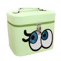 Big Eyes Travel Wash Bag Cosmetic Box Cosmetic Bag Makeup Box, Green