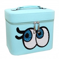 Big Eyes Travel Wash Bag Makeup Box Cosmetic Box Cosmetic Bag , Sky