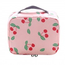 Cosmetic Waterproof Makeup Bag Sundry Organizer Travel Carry Case-Pink Cherry