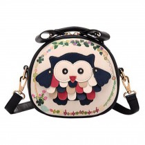 Fashion Purse  Cute Owl Round Shoulder Bag Girls Elegant Single Shoulder Strap  Bag