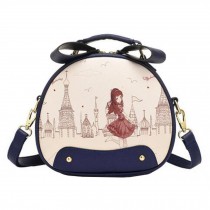Fashion Purse ,Cute Ladies Lovely Round Prints Shoulder Bag,Elegant Single Shoulder Strap Bag ,