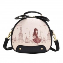 Cute Ladies Lovely Round Prints Shoulder Bag,Elegant Single Shoulder Strap Bag ,Fashion Purse ,
