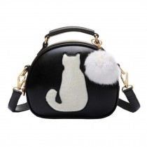 Retro Style Purse Bag Single Shoulder Strap Bag friend Birthday Gift Leisure Cute  handbag,  black