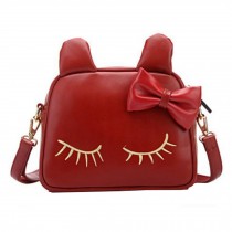 Purse Bag Single Shoulder Strap Bag friend Birthday Gift Leisure Cute  Cat bowknot Style bag, Red