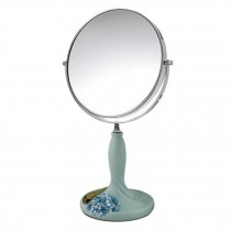 Continental Make-up Mirror 7-Inch Tabletop Two-Sided Cosmetic Mirror Blue