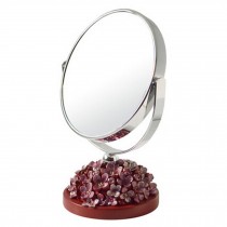 Continental Make-up Mirror 5-Inch Tabletop Two-Sided Cosmetic Mirror Rufous