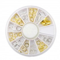 3D Design Nail Art Different DIY Nail Art Diamond Stud Wheel Manicure, V